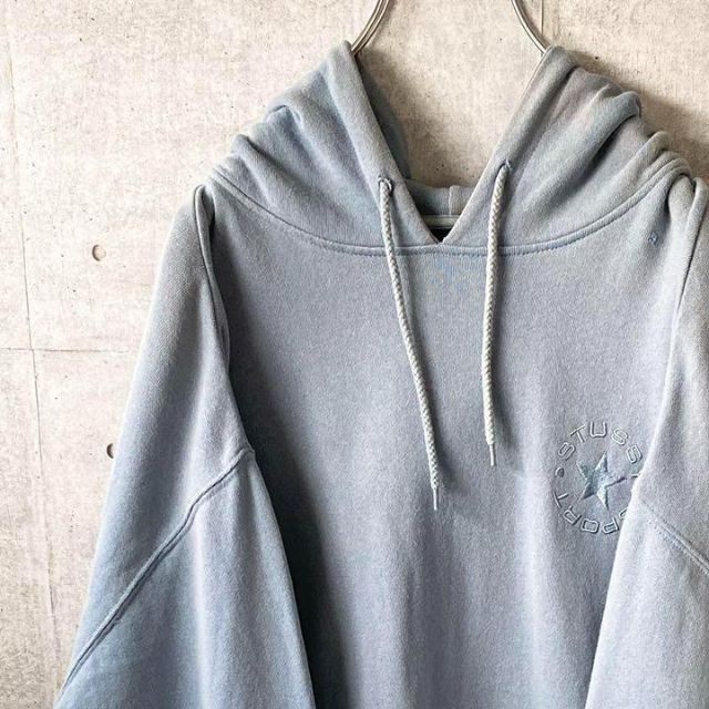 人気ブランド多数対象 STUSSY スエット パーカー ライトブルー ...