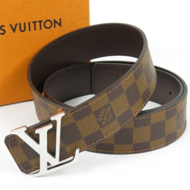 在庫処分】 LOUIS VUITTON メンズ【中古】 エベヌ PVC ベルト ダミエ