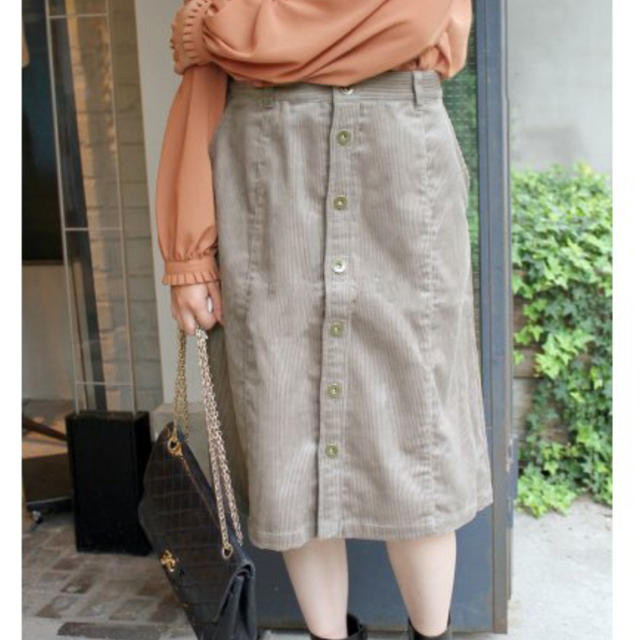 SLOBE IENA(スローブイエナ)の8WコールAラインスカート レディースのスカート(ひざ丈スカート)の商品写真