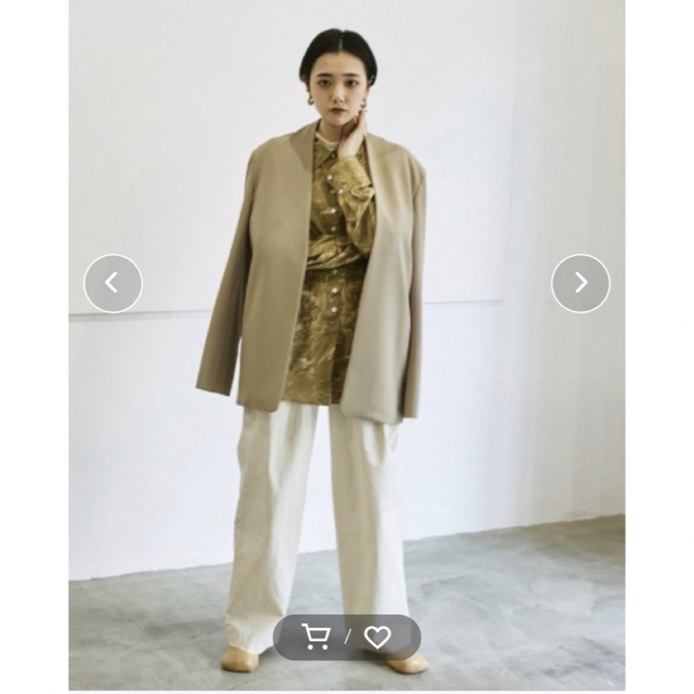 TODAYFUL(トゥデイフル)の専用です。Collarless Twill JK Todayful レディースのジャケット/アウター(ノーカラージャケット)の商品写真