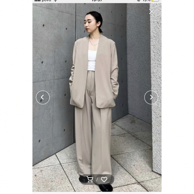 TODAYFUL(トゥデイフル)の専用です。Collarless Twill JK Todayful レディースのジャケット/アウター(ノーカラージャケット)の商品写真