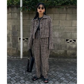 Ameri VINTAGE - アメリ PLAYFUL TWEED PANTSの通販|ラクマ