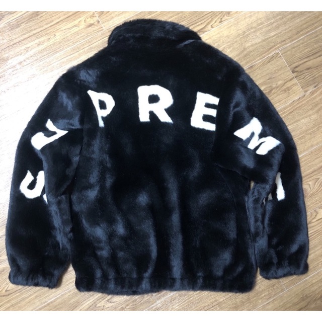 supreme faux fur bomber jacket S ファー