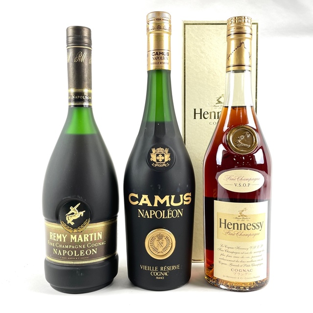 おすすめの人気 3本 REMY MARTIN CAMUS Hennessy コニャック 700ml