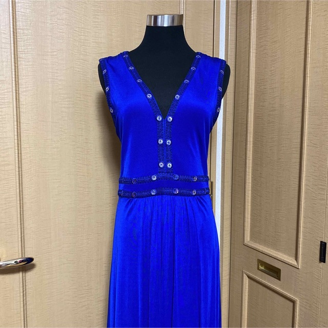 BCBGMAXAZRIA - BCBG ブルーロングドレス 4の通販 by はちみつ