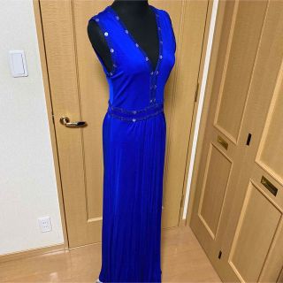 BCBGMAXAZRIA - BCBG ブルーロングドレス 4の通販 by はちみつ