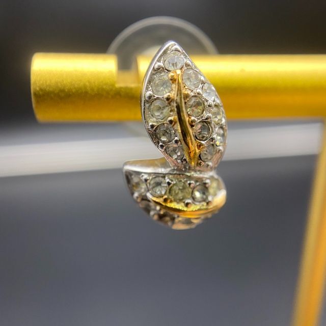 【美品】クリスチャンディオール ヴィンテージ ストーン ゴールド ピアス