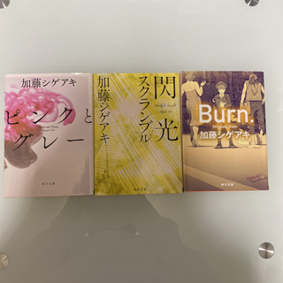 ニュース(NEWS)のピンクとグレ－、閃光スクランブル、Burn. 加藤シゲアキ(文学/小説)
