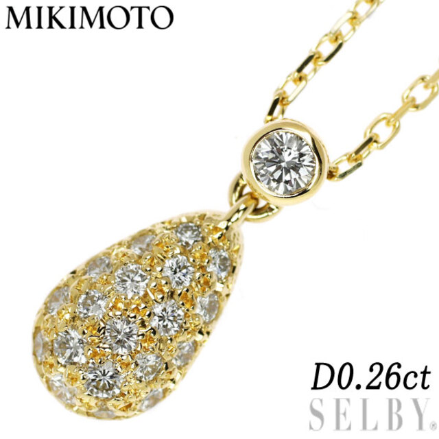 MIKIMOTO - ミキモト K18YG ダイヤモンド ペンダントネックレス 0.26ct