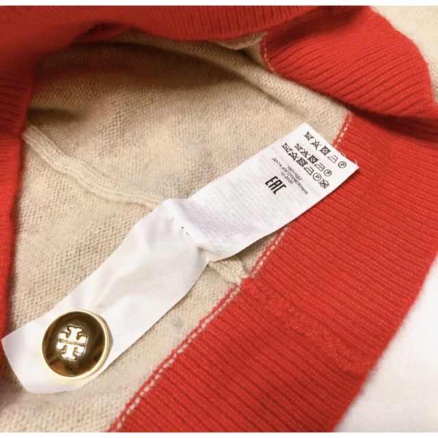 完売レア TORY BURCH トリーバーチ カシミヤ ロゴボタン カーディガン