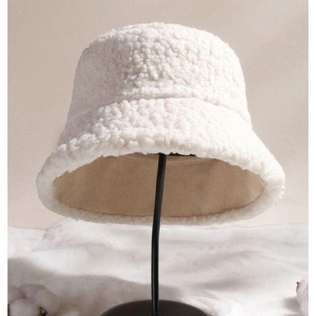 ladies バケットハット　ボアバケットハット レディースの帽子(ハット)の商品写真