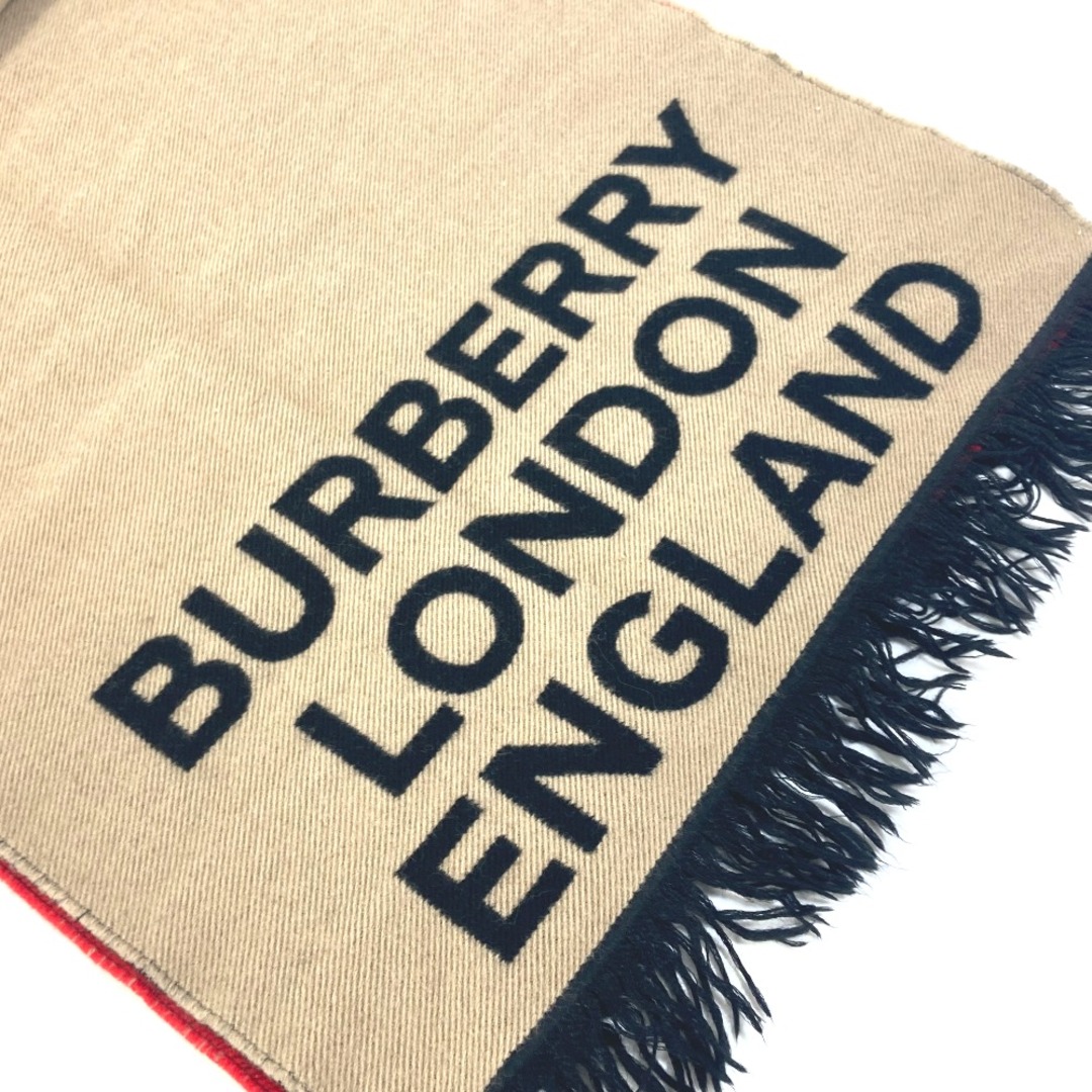 BURBERRY(バーバリー)のバーバリー BURBERRY LOVE 8037534 フリンジ マフラー ウール ブラウン 美品 レディースのファッション小物(マフラー/ショール)の商品写真