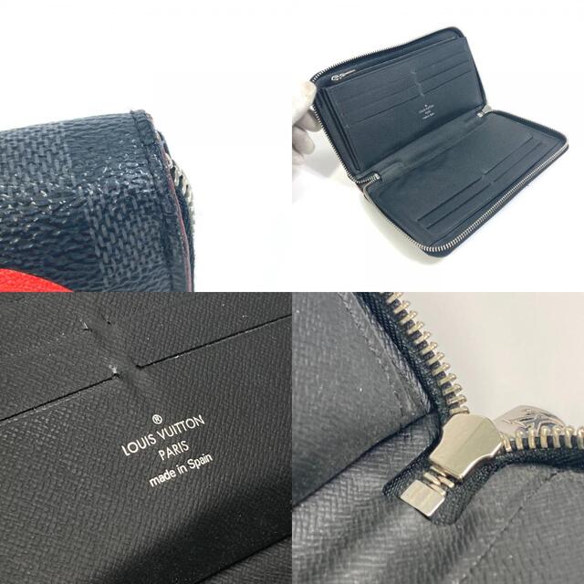 ルイヴィトン LOUIS VUITTON LVアルプス ワッペン N60153 ダミエグラフィット ジッピーオーガナイザーNM 長財布  ダミエグラフィットキャンバス ブラック