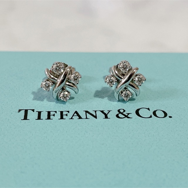Tiffany & Co. - 美品 ティファニー Tiffany リンピアス ダイヤモンドピアス ダイヤピアス