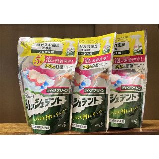 カオウ(花王)の花王ディープクリーン/シュッシュデント/部分入れ歯用洗浄剤/詰め替え×3個(マウスウォッシュ/スプレー)