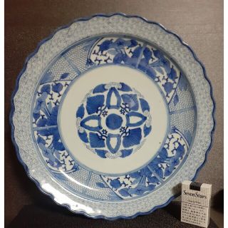 最高級 【上作品❗️】江戸時代後期 古伊万里 染付 朝顔に幾何学文様