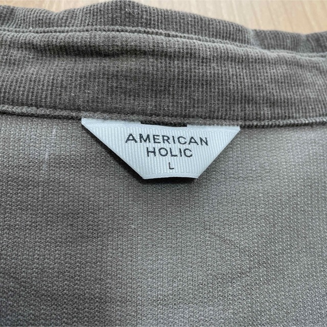 AMERICAN HOLIC(アメリカンホリック)のAMERICANHOLIC ビックシルエットシャツ　ブラウン　Lサイズ レディースのトップス(シャツ/ブラウス(長袖/七分))の商品写真