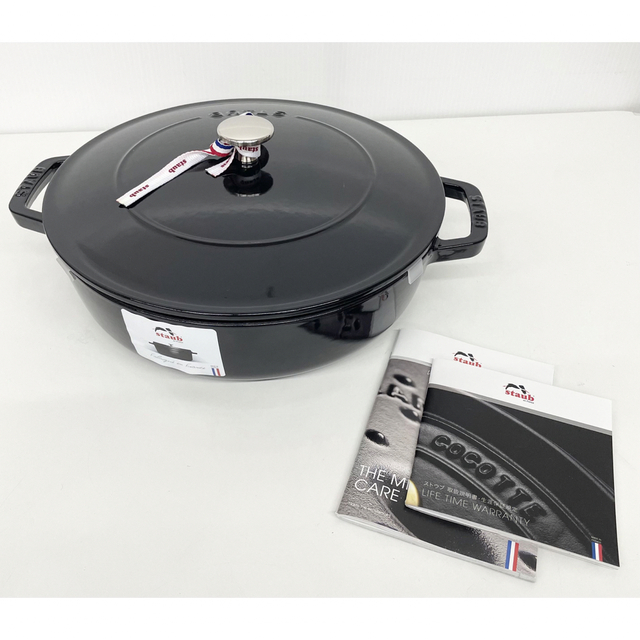 STAUB(ストウブ)のストウブ ブレイザー 26cm シャイニーブラック Staub インテリア/住まい/日用品のキッチン/食器(鍋/フライパン)の商品写真