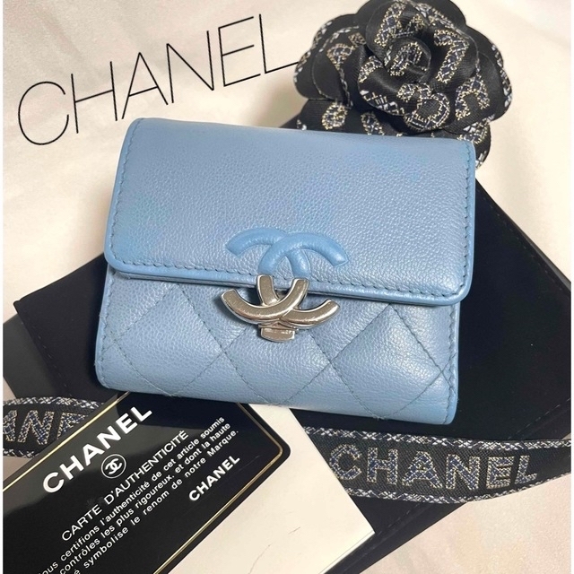 CHANEL - CHANEL 美品✨ハーフココ　三つ折り財布　財布