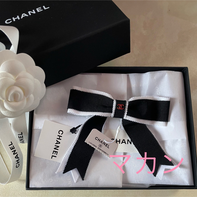 シャネル 新作 リボン バレッタ ヘアーアクセサリー バイカラー  CHANEL