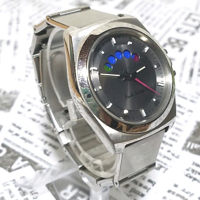 【美品】ポールスミス 時計 ファイブアイズ 電池交換済 シルバー