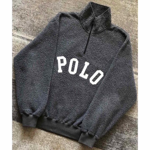 万能アイテム POLOワッペン 90s POLO SPORT フリースジャケット-