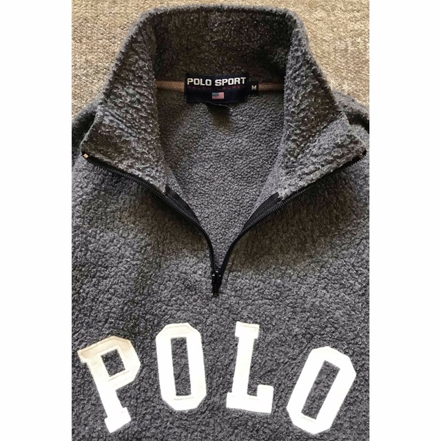 万能アイテム POLOワッペン 90s POLO SPORT フリースジャケット