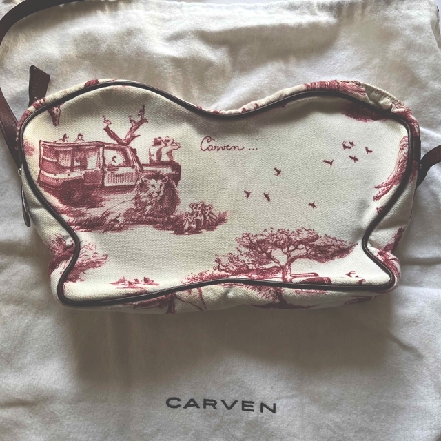 carven 完売 サファリ柄 蝶型 クラッチバッグ　ショルダーバッグ