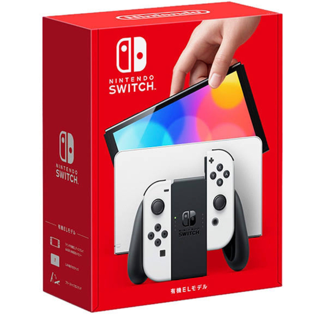 Nintendo Switch(ニンテンドースイッチ)の【新品未開封】switch本体有機ELホワイト エンタメ/ホビーのゲームソフト/ゲーム機本体(携帯用ゲーム機本体)の商品写真