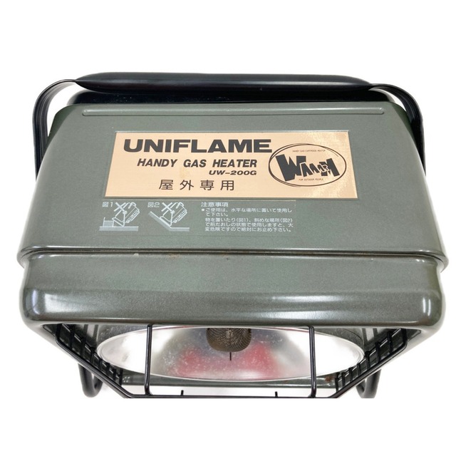 UNIFLAME(ユニフレーム)の〇〇UNIFLAME ユニフレーム 屋外専用ハンディガスヒーター HANDY GAS HEATER UW-200G グリーン スポーツ/アウトドアのアウトドア(テント/タープ)の商品写真