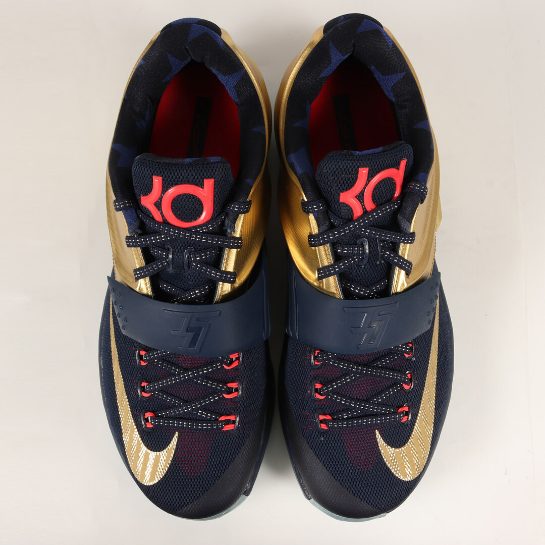 NIKE ナイキ KD 7 PRM GOLD MEDAL (706858-476) 2014年 ケビン・デュラント プレミアム ゴールドメダル ミッドナイトネイビー メタリックゴールド サイズ：US10 28.0cm スニーカー【メンズ】