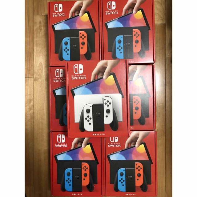 使い勝手の良い Nintendo Switch ホワイト1台 ネオン6台 有機ELモデル