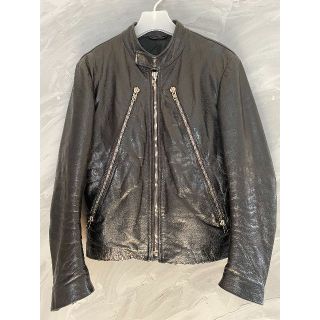 マルタンマルジェラ(Maison Martin Margiela)の本人期 マルジェラ Margiela 5Zip ライダース 08AW 44 黒 (レザージャケット)