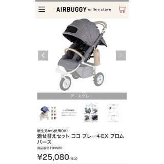 エアバギー(AIRBUGGY)のクッキー様専用Air Buggy 替えシート&サンキャノピー　セット(ベビーカー/バギー)