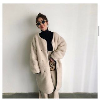 ★たえ様専用★最終お値下げ　mite (Ray 掲載)long boa coat(ロングコート)