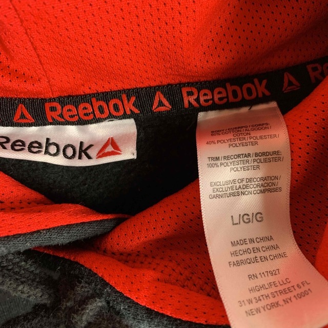 Reebok(リーボック)のReebok リーボック ビッグロゴ スウェット パーカー フーディー 古着 L メンズのトップス(パーカー)の商品写真