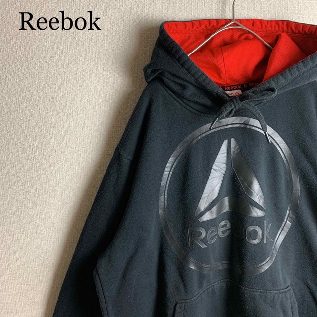 Reebok(リーボック)のReebok リーボック ビッグロゴ スウェット パーカー フーディー 古着 L メンズのトップス(パーカー)の商品写真