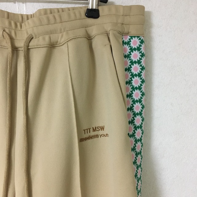 22AW TTT_MSW jersey flower ワイド ジャージ パンツ 今年の新作から