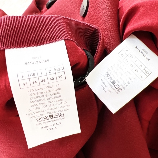 名品 ChristianDior ディオール スーツ バージャケット ボルドー 名品 ChristianDior ディオール スーツ バージャケット ボルドー