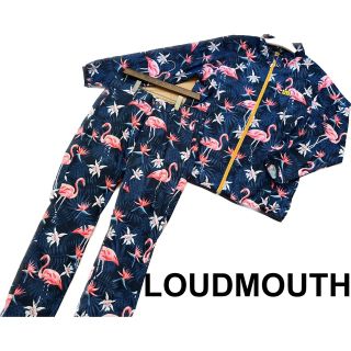 ラウドマウス(Loudmouth)のラウドマウス　ブルー系フラミンゴ柄　上下セット(ウエア)