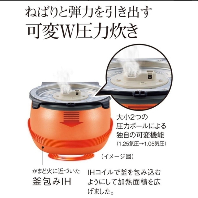 TIGER土鍋圧力IH0ジャー炊飯器使用の土鍋、一合炊き専用蓋セット 生活 