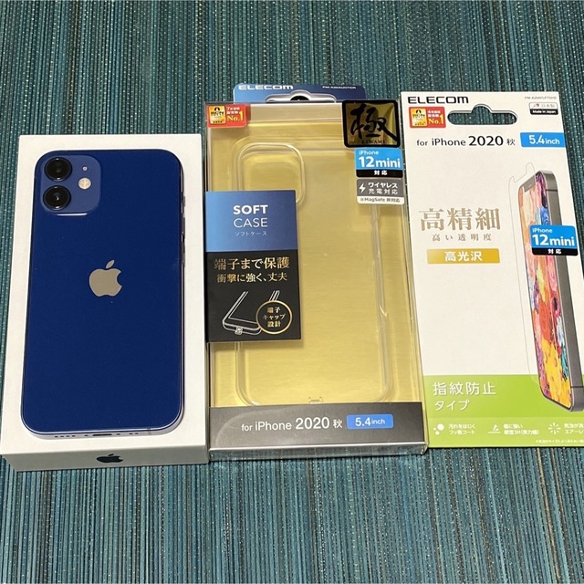 iPhone(アイフォーン)のiPhone 12 mini 64GB ブルー SIMフリー おまけ付き スマホ/家電/カメラのスマートフォン/携帯電話(スマートフォン本体)の商品写真