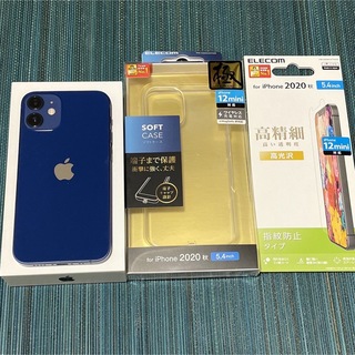 アイフォーン(iPhone)のiPhone 12 mini 64GB ブルー SIMフリー おまけ付き(スマートフォン本体)