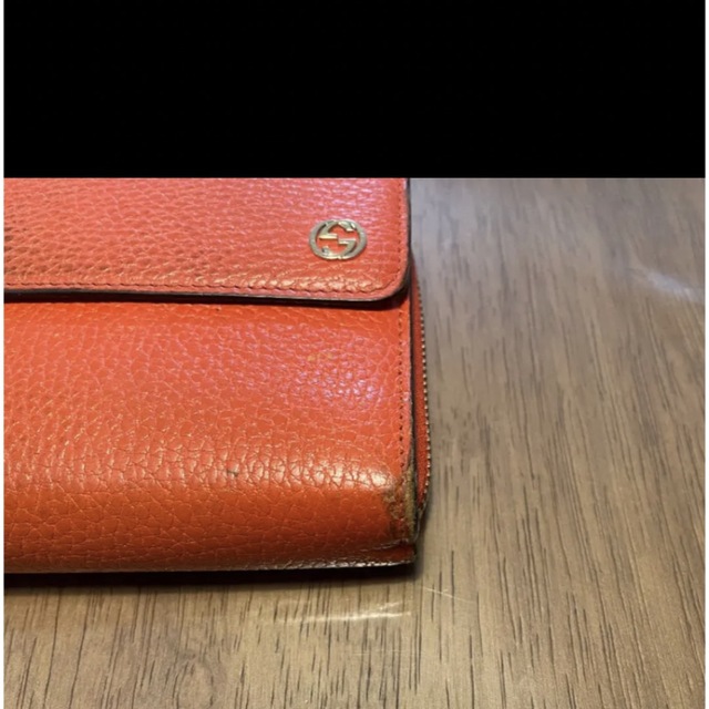 Gucci(グッチ)の値下げ SALE！GUCCI グッチ　長財布　オレンジ レディースのファッション小物(財布)の商品写真