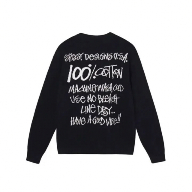 STUSSY SWEATERステューシーニットセーターLサイズブラック