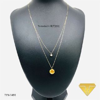 K18 YG  [ Oval Citrine ] ペンダント チェーン(ネックレス)