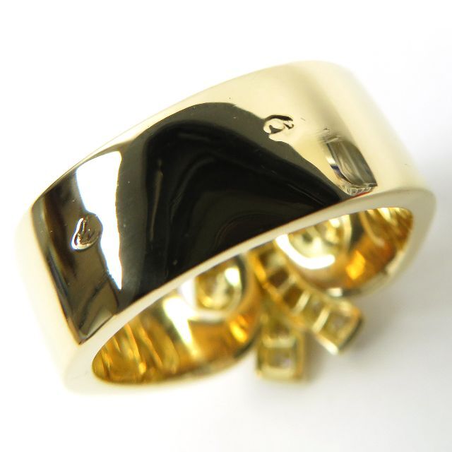 Hermes(エルメス)のエルメス ラセット リボン 指輪 ダイヤモンド 0.20ct K18YG レディースのアクセサリー(リング(指輪))の商品写真