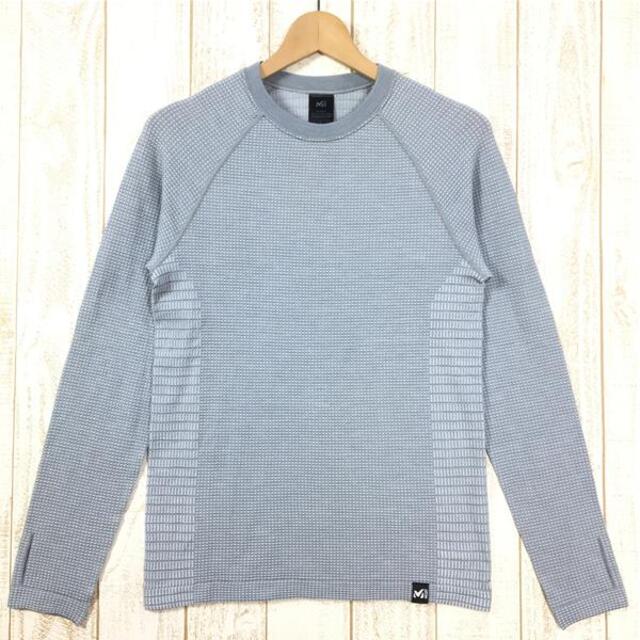 MENs XS/S ミレー ホールガーメント ワッフル ウール クルー WAFFLE WOOL CREW ベースレイヤー Tシャツ メリノウール MILLET MIV01905 グレー系 | フリマアプリ ラクマ
