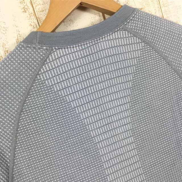 MENs XS/S ミレー ホールガーメント ワッフル ウール クルー WAFFLE WOOL CREW ベースレイヤー Tシャツ メリノウール MILLET MIV01905 グレー系