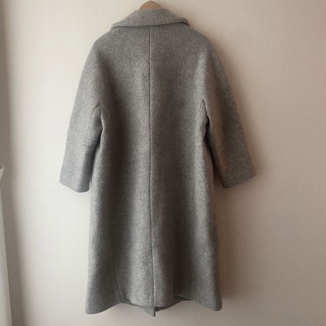 ebure シープダブルクロス ガウンコートコート 36 グレー エブール
